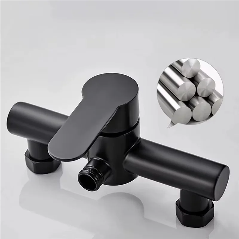 

VEHO-Bathroom Shower Faucet Wall Mounted Triple Tub 304 Stainless Steel Hot And Cold Water Mixing Valve Faucet