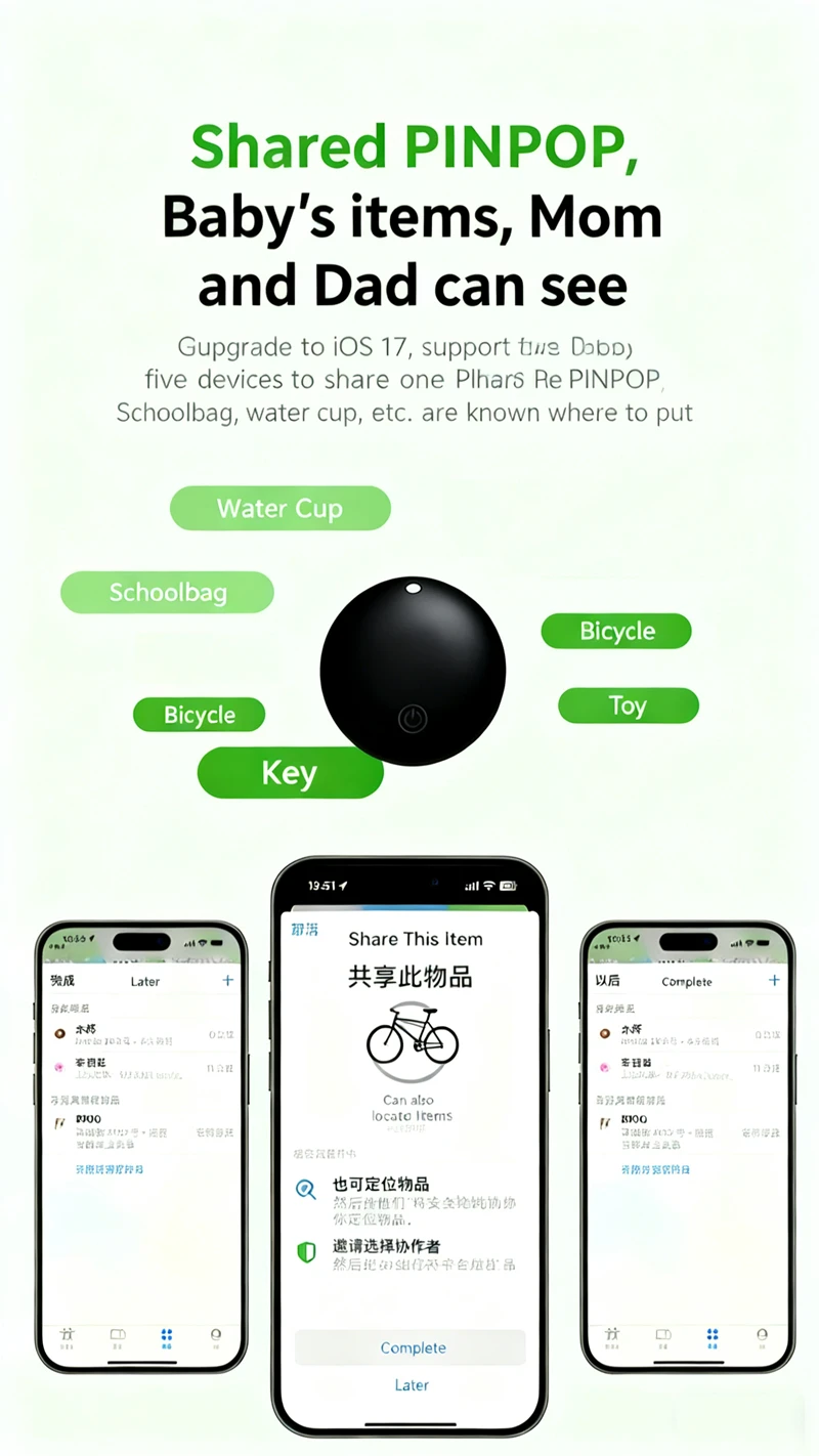 Pelacak GPS Mini Bluetooth 5.0 untuk Hewan Peliharaan, Lansia, Anak-anak, Dompet, Pelacak Pintar, Pencari Lokasi Mobil untuk IOS 2026 Baru