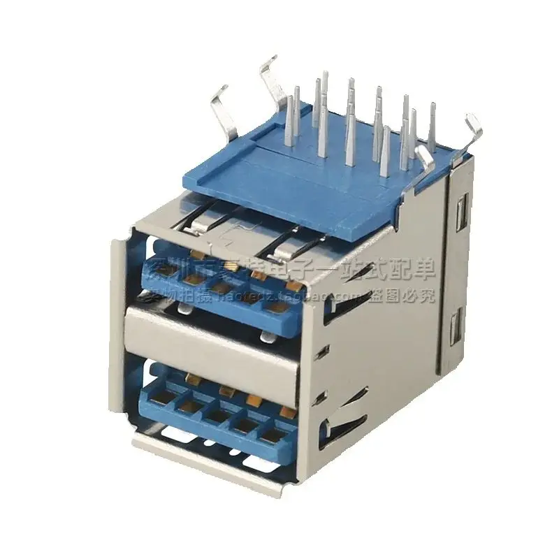 10PCS/ GSB4112313HR imported USB3.2 Type-A interface female double-layer crimping high-speed connector