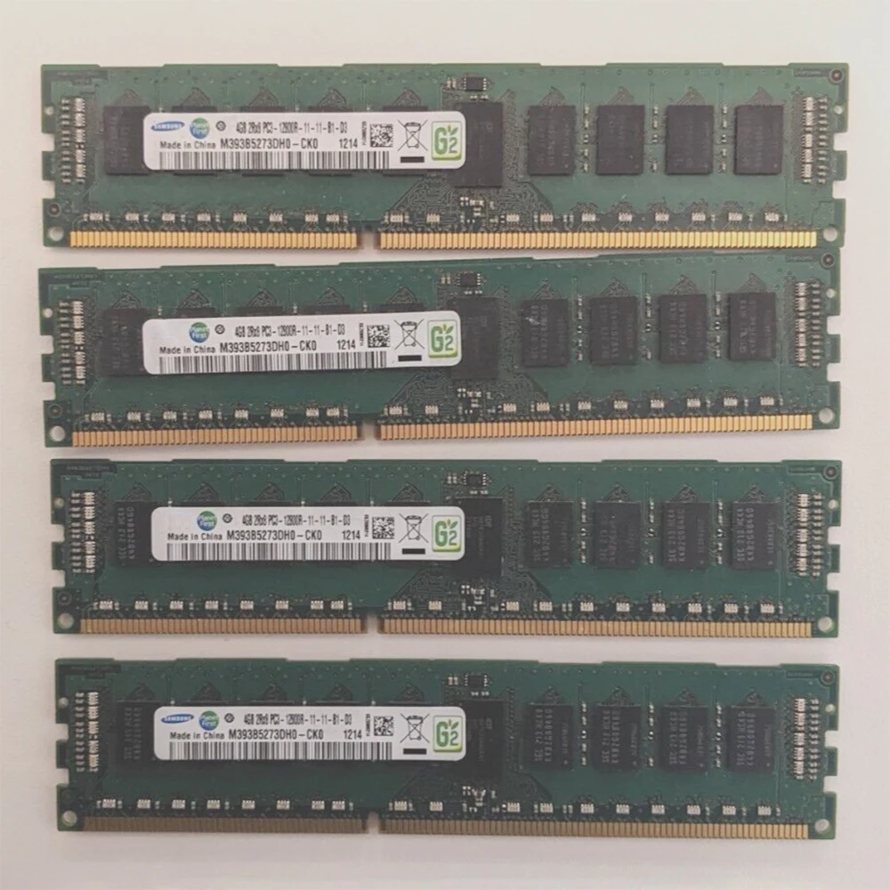 

1 Pcs For Samsung RAM M393B5273DH0-CK0 4G 4GB 2RX8 PC3-12800R DDR3 1600 ECC Server Memory