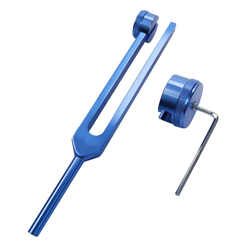 

Luckshopping 128Hz Aluminum Alloy Tuning Fork With Hammers For Nervous System Testing Sound Healing Therapy Health Care