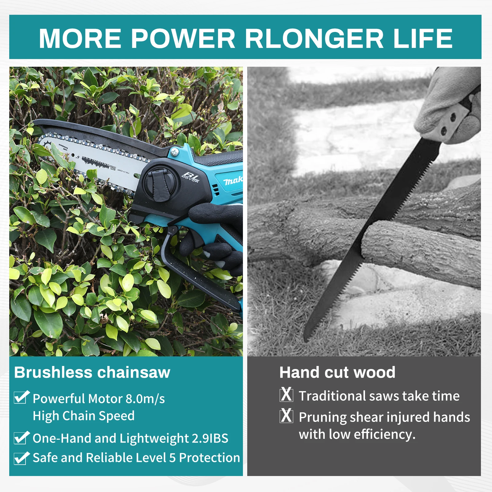 ماكيتا 18 فولت منشار كهربائي لأعمال النجارة مع منشار كهربائي صغير محمول باليد 6 بوصة تسجيل منشار كهربائي صغير محمول