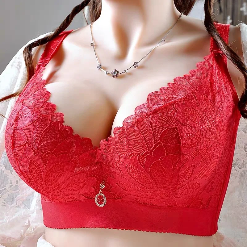 Women\'s Full Figure Lace Plus Size Bra Non Padded Minimizer Bra