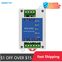 Industrial 2way Cache Type RS485 to 1way RS485 Hub DC 8~28V Optical Isolation Multi to one Hub CDEBYTE E810-R21 ESD Protection