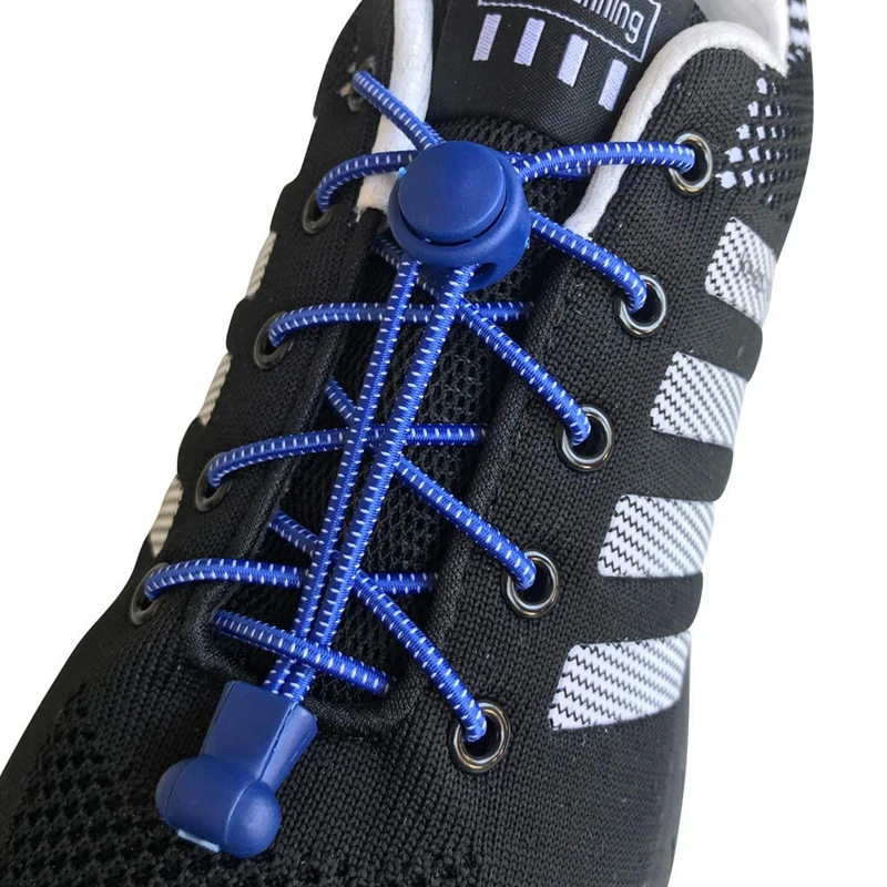 1 Pair Round Shoelaces Elastic Lazy Laces Young Men And Women Convenient And Easy To Put On And Take Off No Tie Shoelace