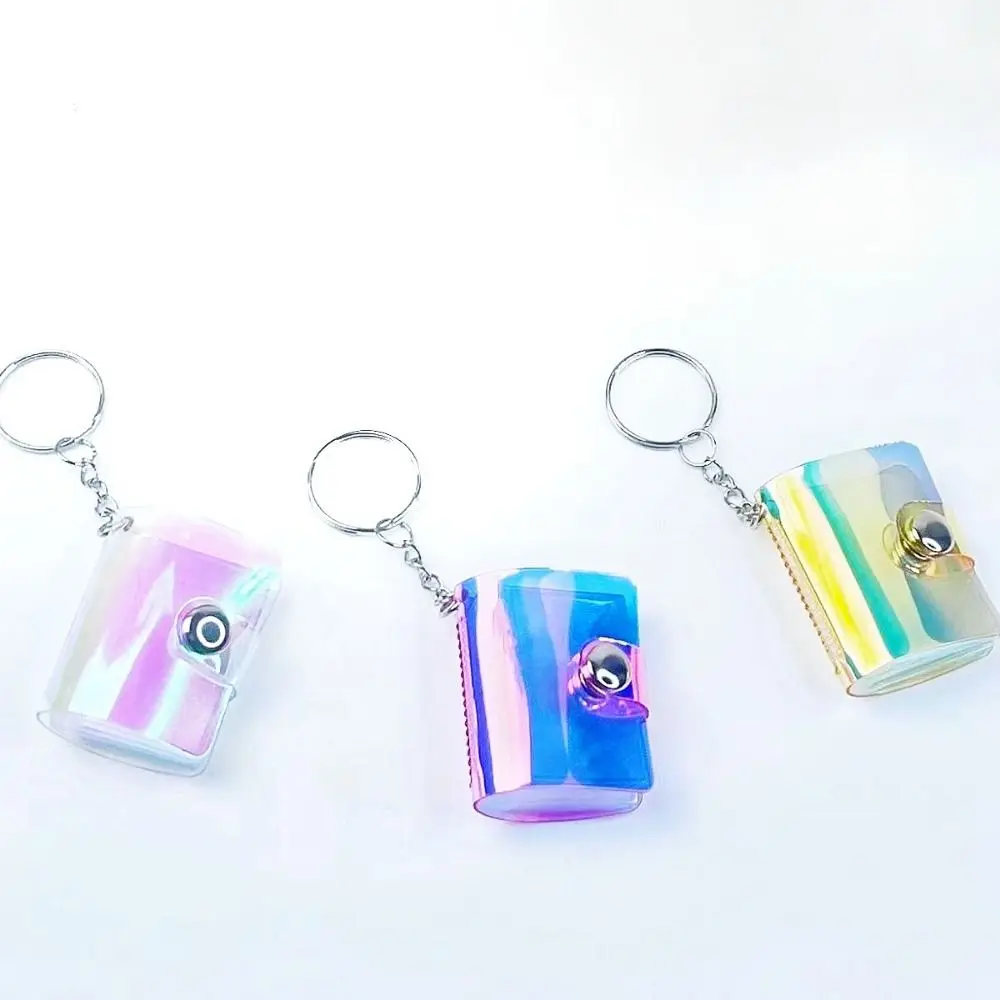Creative Thickened Hanging Chain Photo Album Wear-resistant With Buckle Pocket Keychain Album Hanging Mini Card Holder Card Bag