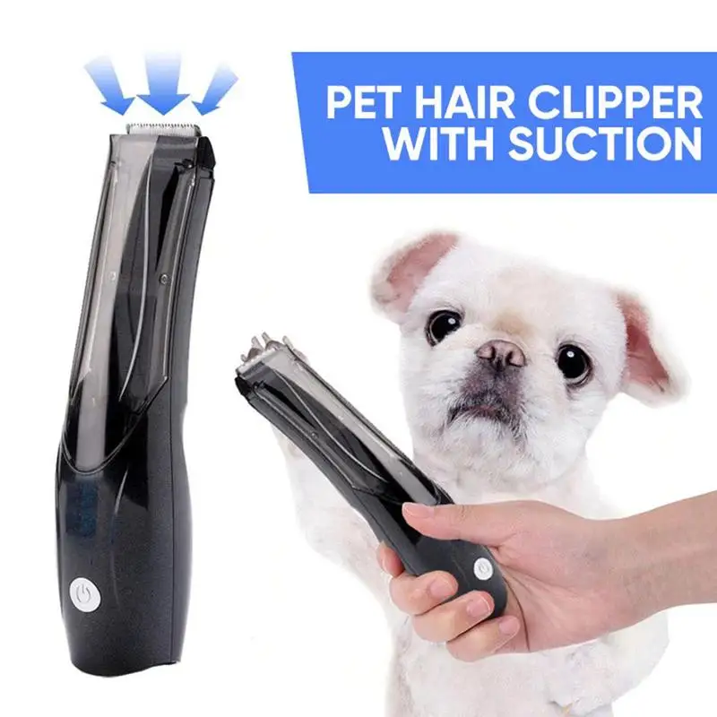 

Pet Hair Clipper With Suction 1500mAh Rechargeable Low Noise Electric Dog Groomer For Cats USB 3-Speed Vacuum Dog Shaver