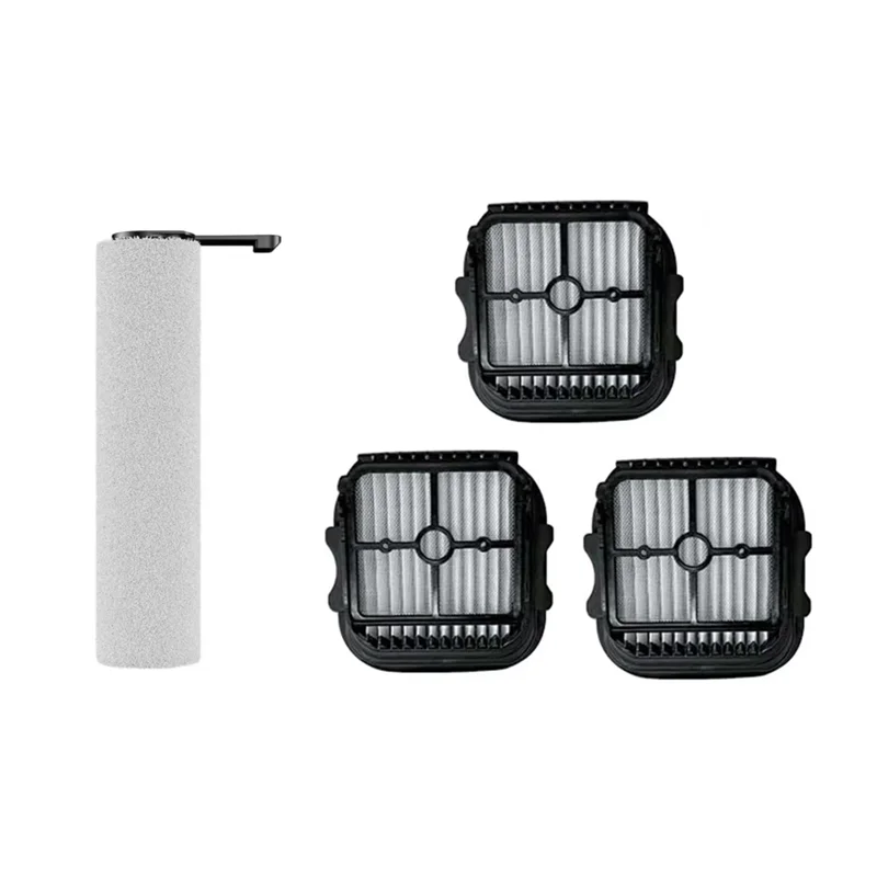 A01V-مجموعة فرشاة وفلتر بديلة (4 قطع) للمكنسة الكهربائية الرطبة والجافة اللاسلكية JONR ED12 Pro Max