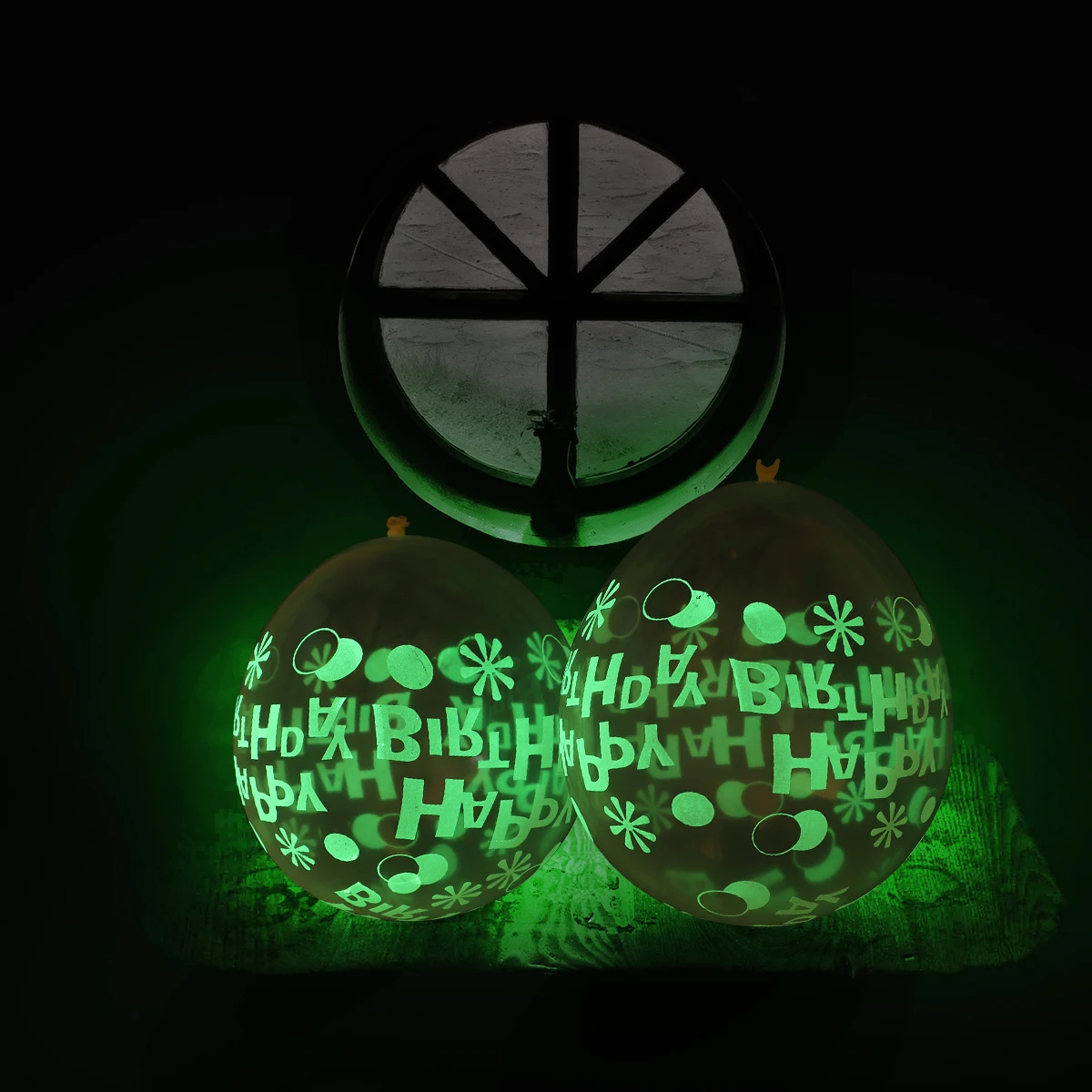 

50 Pcs Glowing Balloon Halloween Party Decor Supplies Fluorescent Latex Decoration