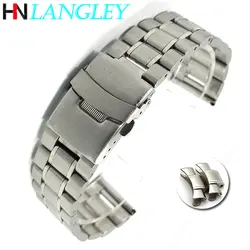 Stainless Steel Watch Strap Arc End Steel Bracelet 18/20/22/24/26mm for Rolex for Seiko Metal Universal Replacement Watchband