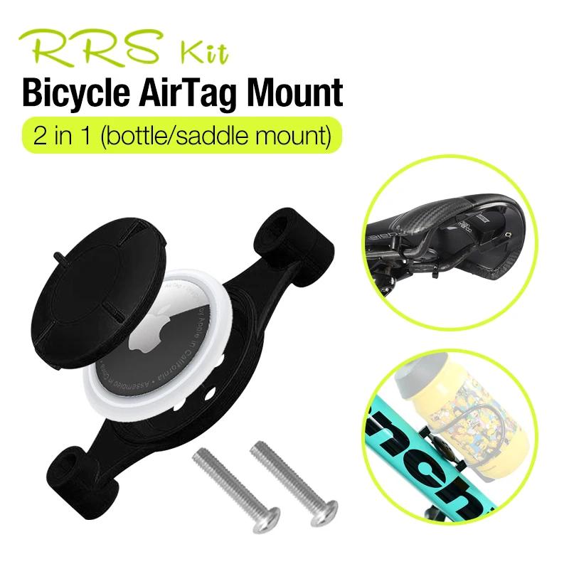 Rrskit AirTag Anti-lost Protective Case Bicycle Parts Bike Seat Mount Bracket Keychain GPS Tracker Silicone Protective