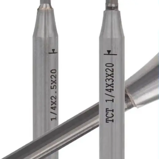 /TCT /Double /Edged Straight Router Bit 1/4 Inch Shank For Wood Edge Trimming Small Milling Machine Cutting Tool