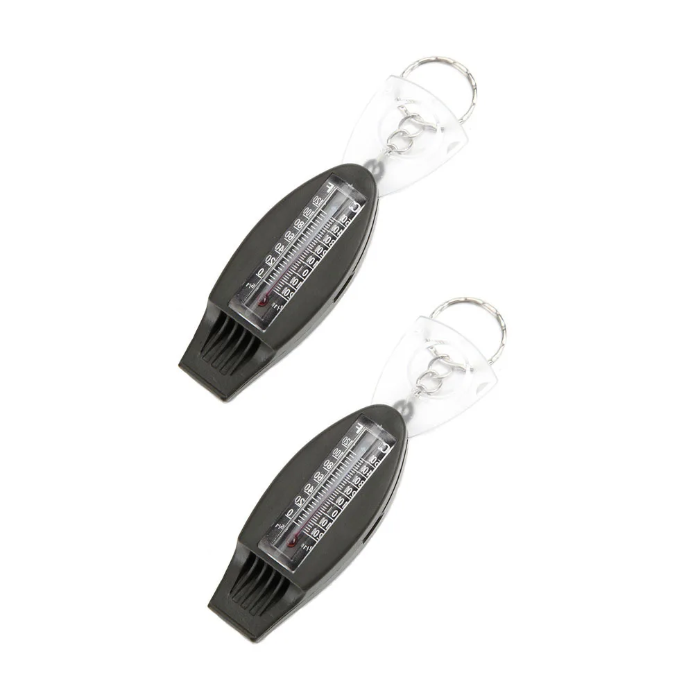 

2Pcs Multifunctional Emergency Whistle Compass Thermometer Magnifying Glass Durable Outdoor Survival Whistle