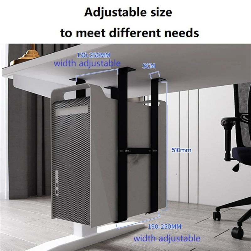 

1 Set Under Desk PC Mount Bracket For Computer Case Computer Mainframe Hanger Host Box Stand Bracket Rack