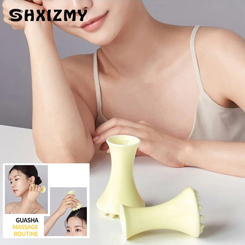 

Yellow Ceramic Gua Sha For Face Body Massage Tool Body Guasha Board For Relief Massage Face Lift Gua Sha Massager