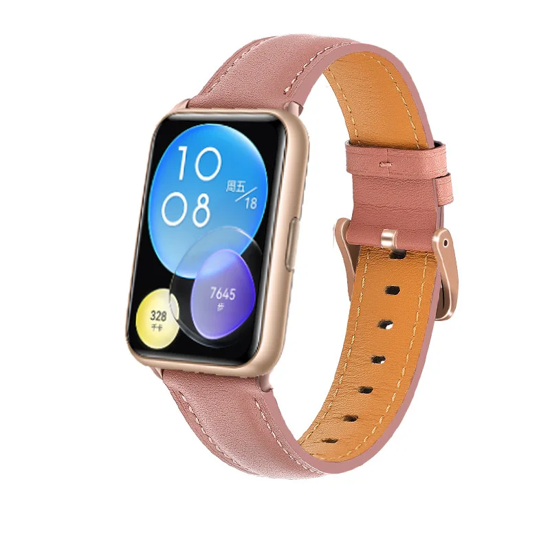 Fashion Leather Band Strap for Huawei Watch Fit 3 2 new / FIT2 Wrist Elegant Bracele With Connector