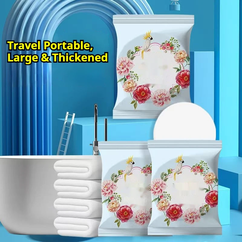 3/7 قطع مناشف حمام سميكة مضغوطة، مناشف مضغوطة، مناشف وجه للاستعمال مرة واحدة، مناشف حمام كبيرة وسميكة، حزمة سفر من القطن الخالص، محمولة، أفضل هدية لعيد الميلاد والهالوين وعيد الشكر، هدايا عيد الميلاد #4