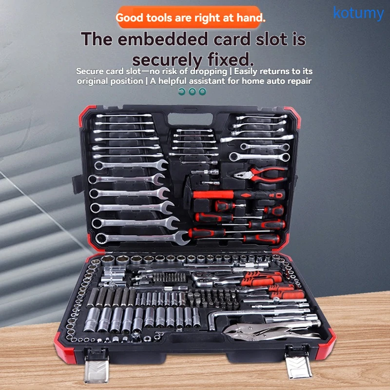 

202 Pieces Car Motorcycle Mechanic Maintenance Tool Kit