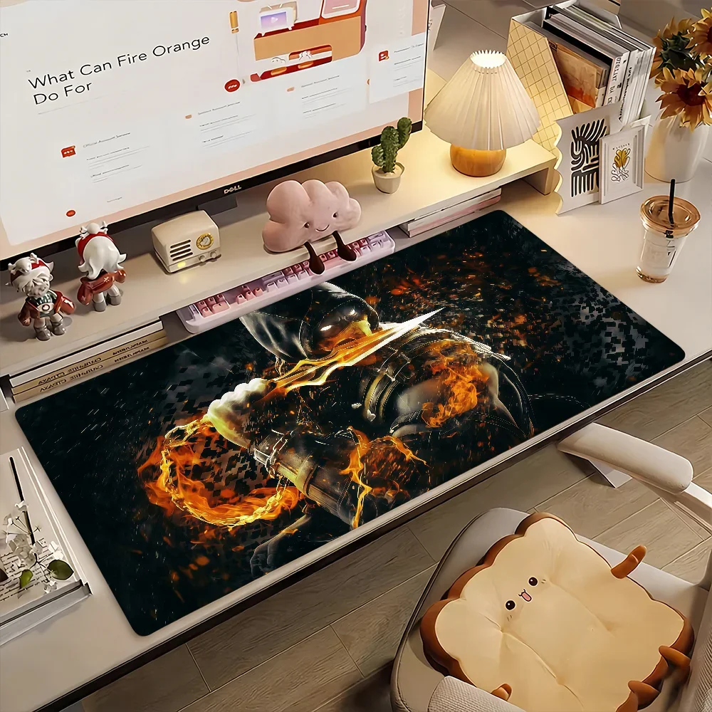 CIFBUY Mortal Kombat Fighting Character Large Desk Mat Ice And Fire Non Slip Esports Mousepad For PC