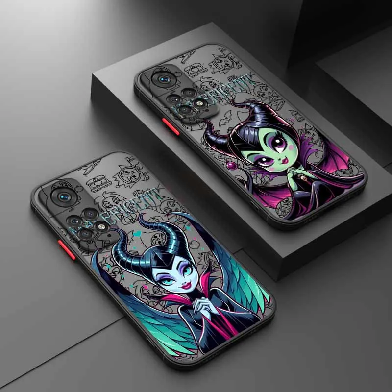 

Disney Princess Villains For Xiaomi Redmi Note 14 13 12S 12 Turbo 11T 11E 11S 10S 10 Pro Plus Max Frosted Phone Case