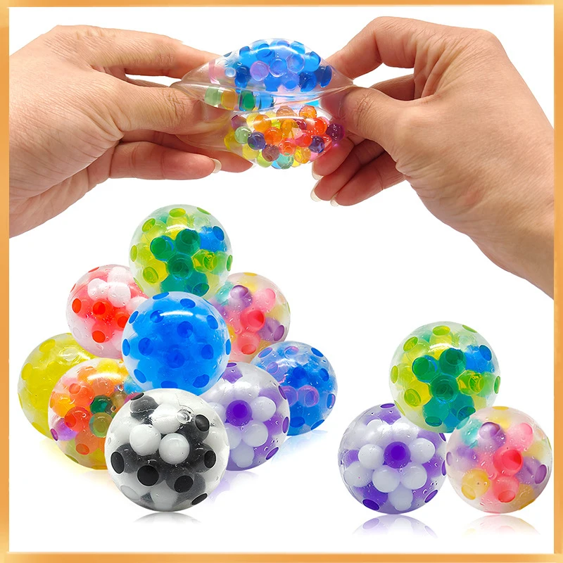 Zabawne piłeczki do ściskania, zabawki w kształcie kreskówkowych winogron, piłeczki antystresowe do ściskania, wielokolorowe piłeczki do odprężania, piłeczki sensoryczne z efektem powolnego odbicia.