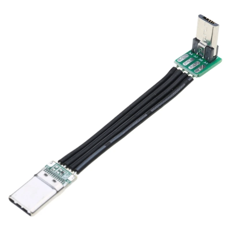 TypeC MicroUSB2.0 Ribbon Cable Flat Flexible FPC TypeC MicroUSB 90 Degree Dropship