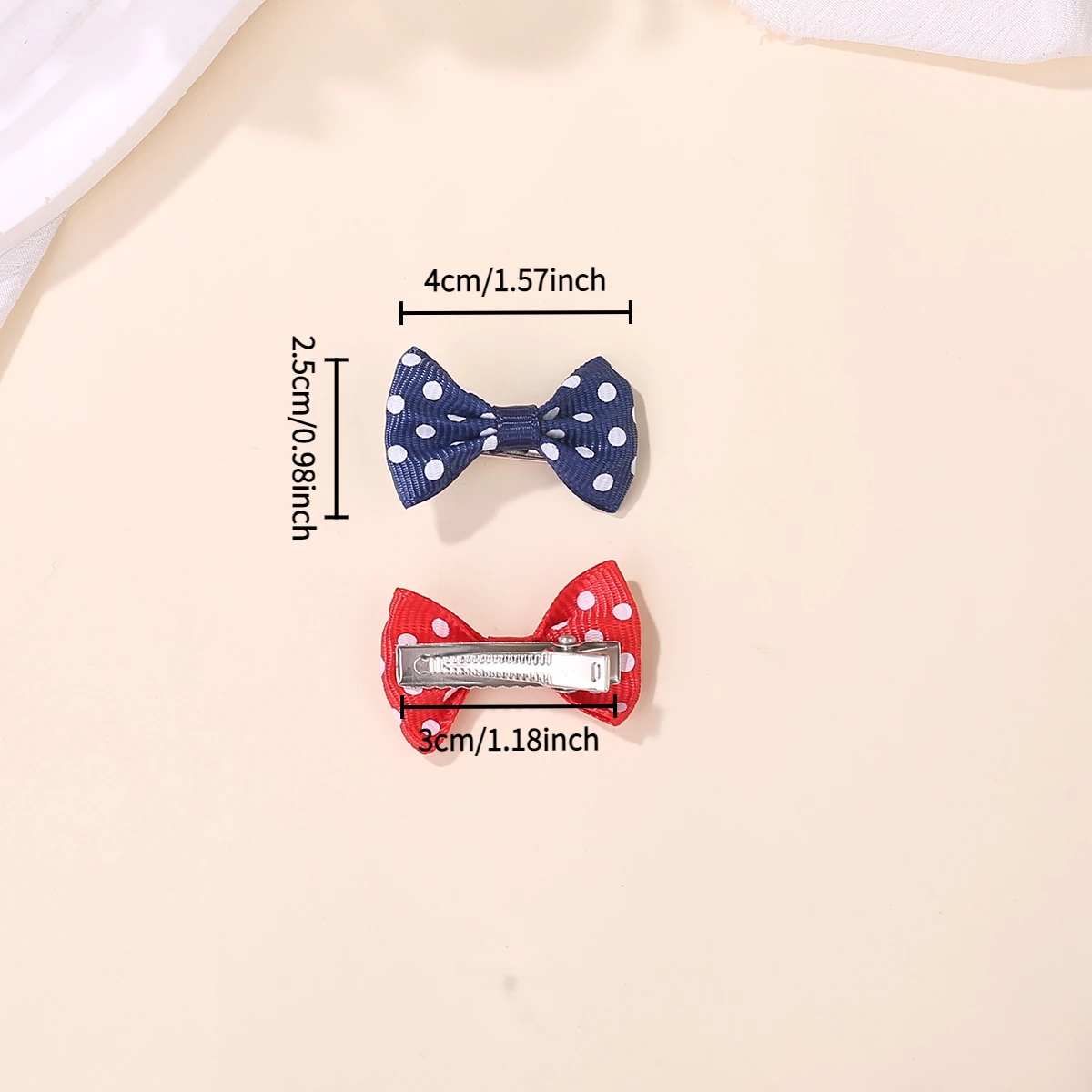 10/20/30 PCS Sweet and Lovely Children's Little Girl Hair Clip, Candy Colored Polka Dots, Small butterfly Knot Clip, Edge Clip