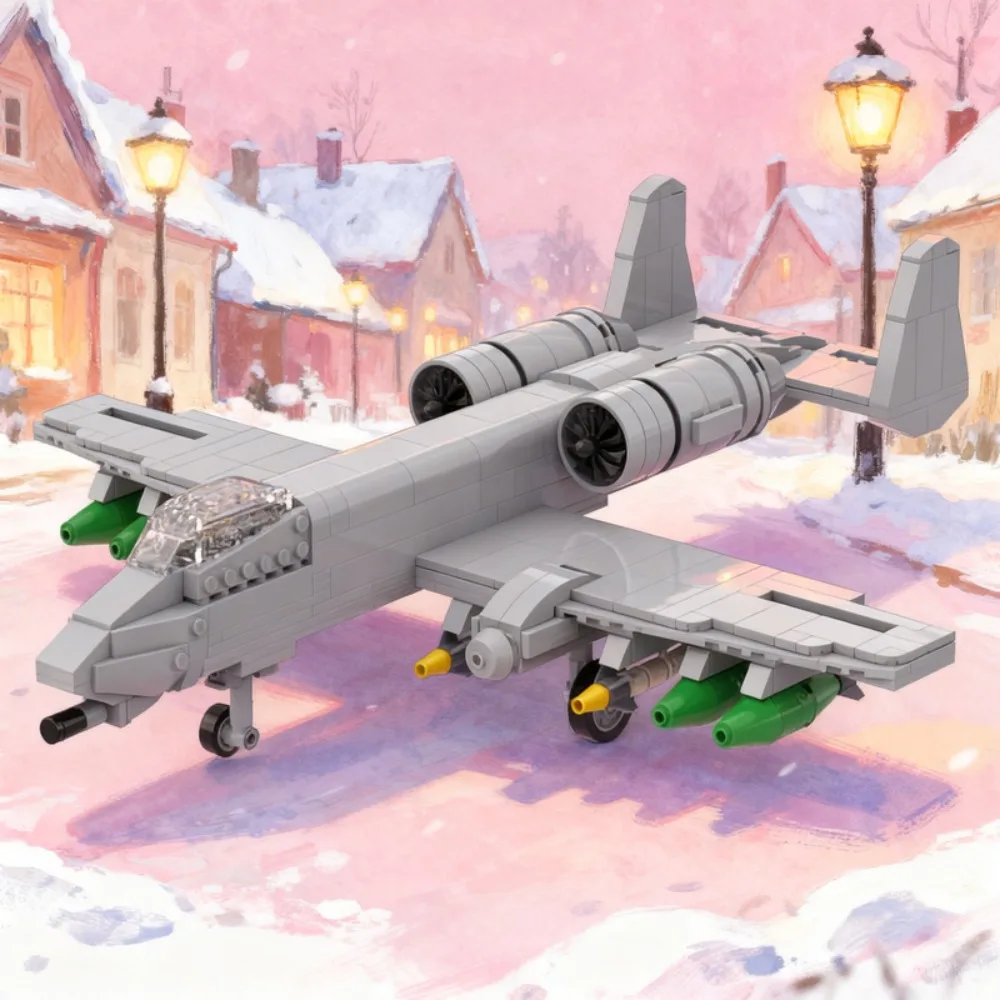 

579pcs MOC City Airport A Thunderbolt II Model Building Blocks Construction Assemble Festival Gifts DIY Toys Creative Idea