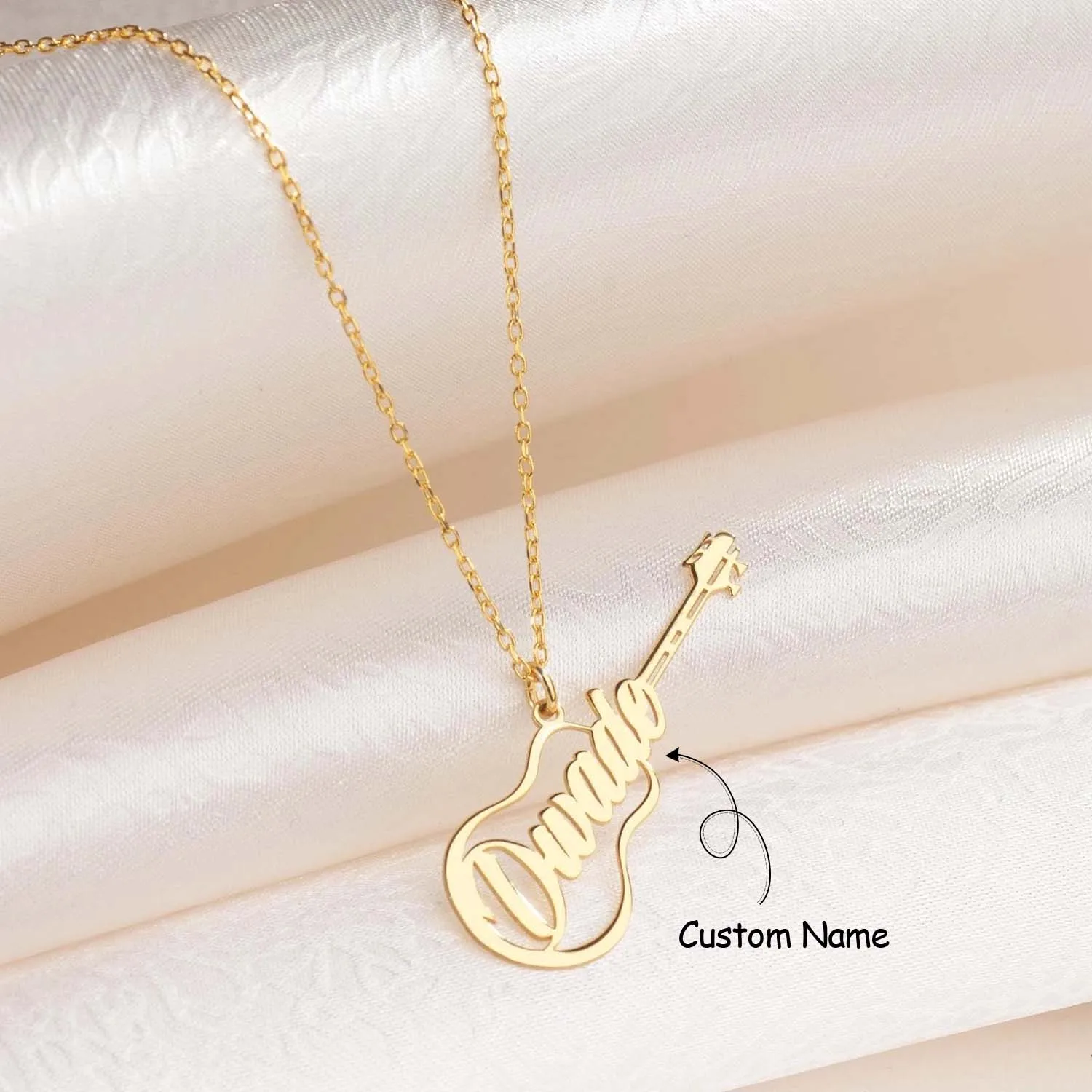 

Customized Item,Guitar Necklace, Guitarist Gift, Personalized Musician Jewelry, Instrument Charm, Gift for Her