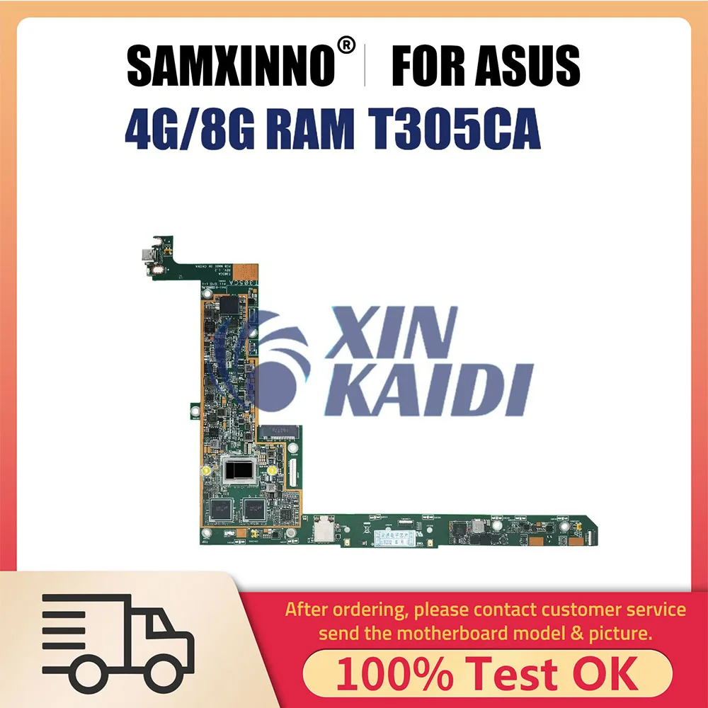 Laptop Motherboard For ASUS Transformer T305C T305CA Notebook  Mainboard M3-6Y30 M3-7Y30 I5-7Y54 4G 8G-RAM 100% Working TEST