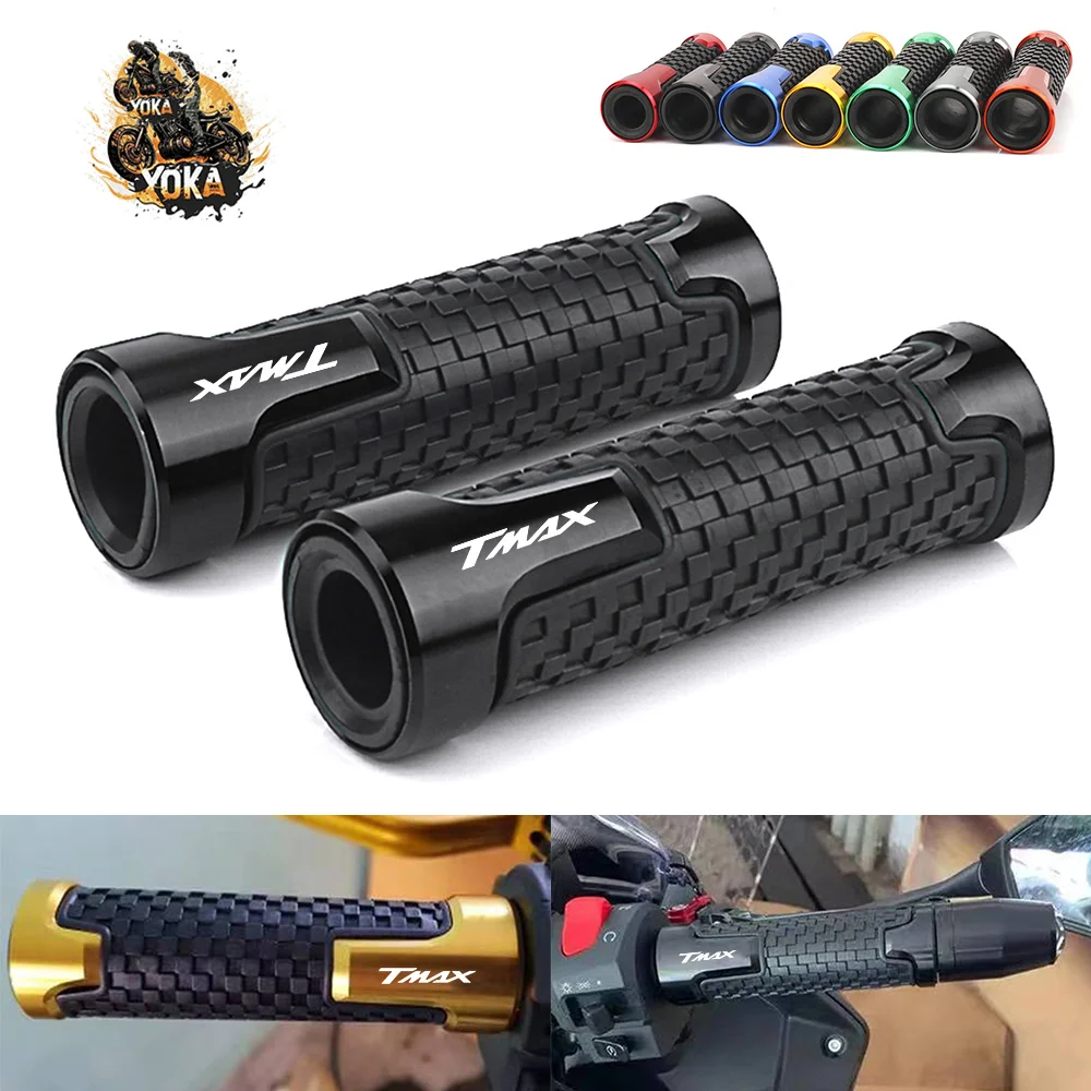 Poignées de Guidon CNC en Caoutchouc, Accessoires de Moto pour Yamaha Tmax530, Tmax560, Tmax 500,