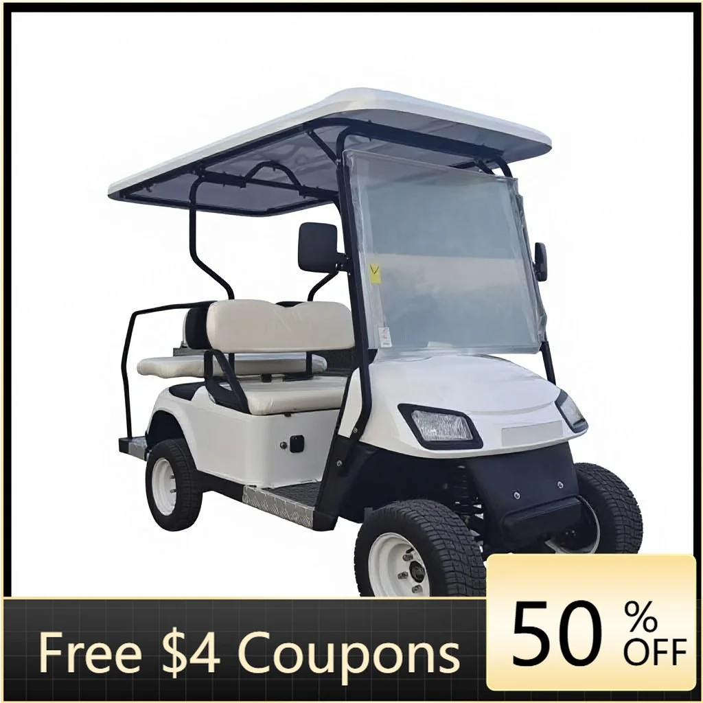 Rs New design style 4 + 2-seat 6-seat electric golf cart, suitable for resorts, with a speed of 50-70 km/h and a range of 70-90
