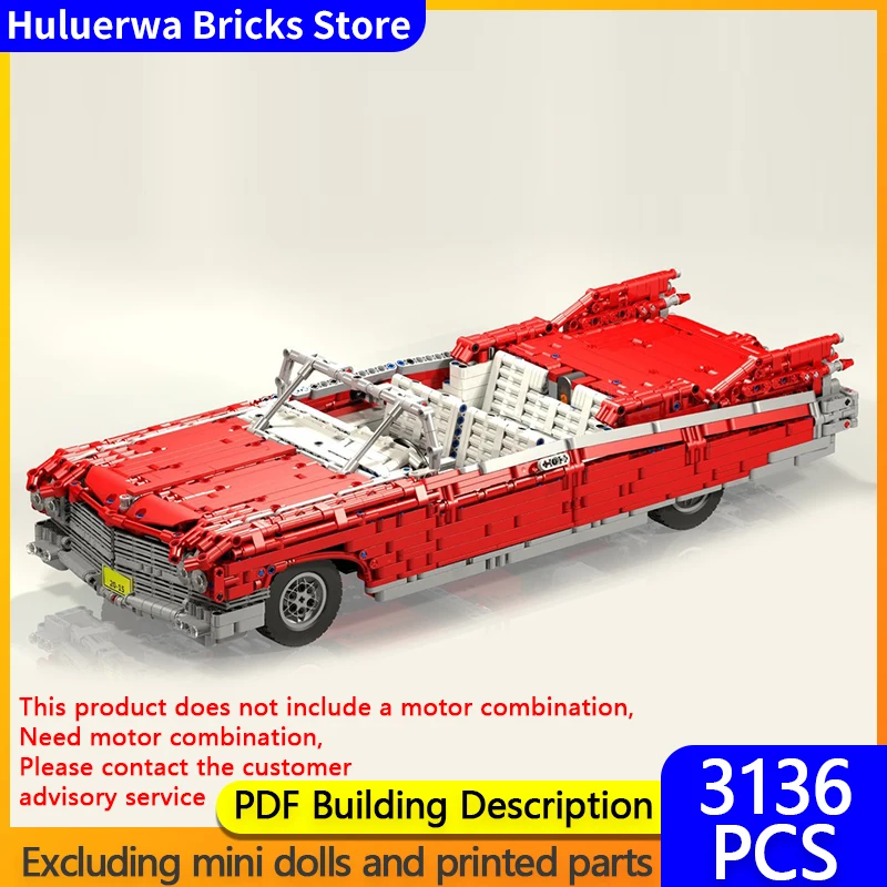 

City Car Model MOC Building Bricks Eldorado Biarritz Luxury Car Modular Technology Gifts Holiday Assemble Children Toys Suit