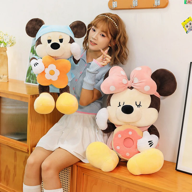 

Sweetheart Mickey and Minnie Plush Toy Pair Stuffed Dolls Kids Girls Birthday Gift Cute Childrens Festival Present Soft Toys