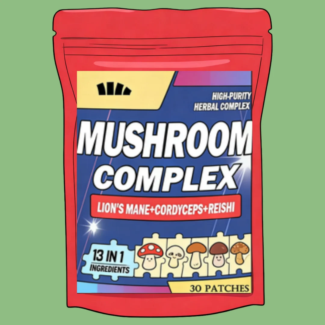 Mushroom Complextransdermal Patches Premium Lions Mane, Cordyceps, And Reishi Mushroom Strengthen Immunity 30 Patches