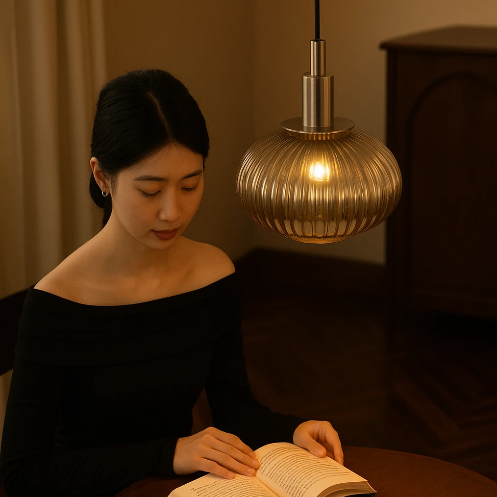 Unique Nordic Artistic Glass Pendant Light for Dining Room, Designer Restaurant and Cafe Bar with Modern Design