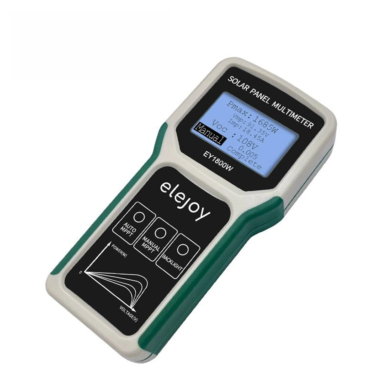 1800W Solar Panel Tester MPPT Photovoltaic Multimeter Watt Meter Portable Tool for Solar PV Panel Data & Troubleshoot Measures