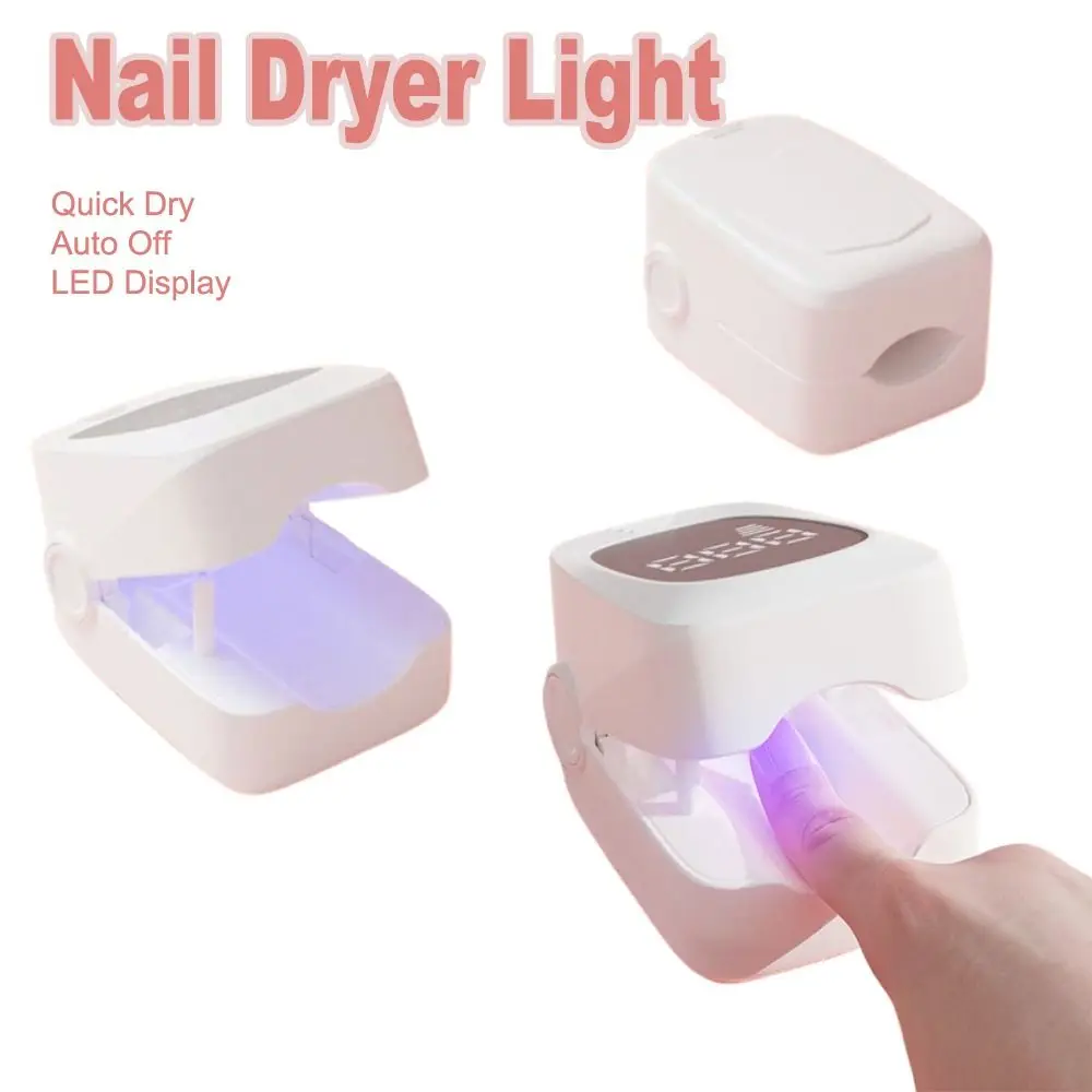 Lámpara de curado de fototerapia recargable con temporizador, Mini lámpara LED UV de secado rápido para uñas, apagado automático, pantalla LED, luz secadora de uñas con sincronización