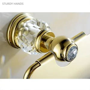 Altın kakma kristalli tuvalet kağıdı için kapak tutucunun tabanı, tutucu kağıt havlu, banyo aksesuarları, mutfak, film, sarılmak depolama rafı 6 Büyük satış, demiryolu kapakları, №5