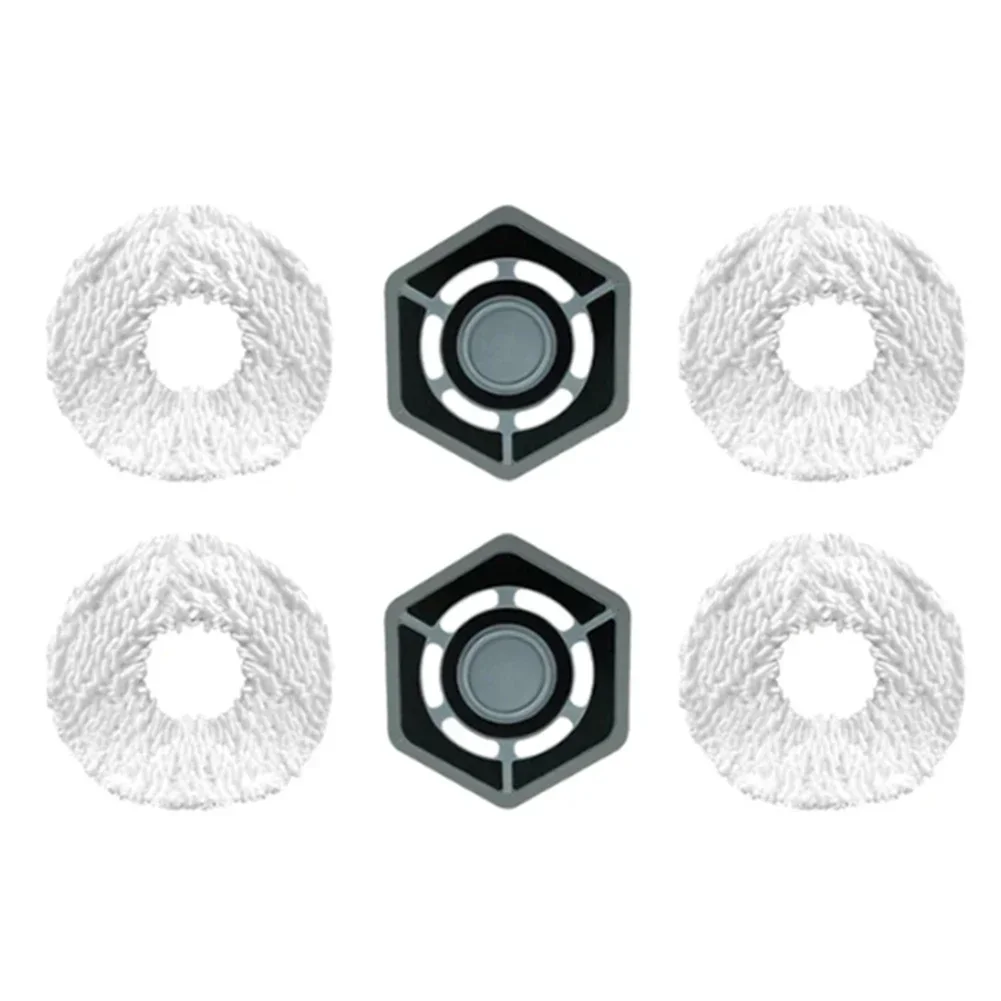 6pcs Mop Cloth For Yeedi Robot Vacuum Cleaner Cleaning Parts K10 K20 Mop Accessories Replacement Cloth Holder