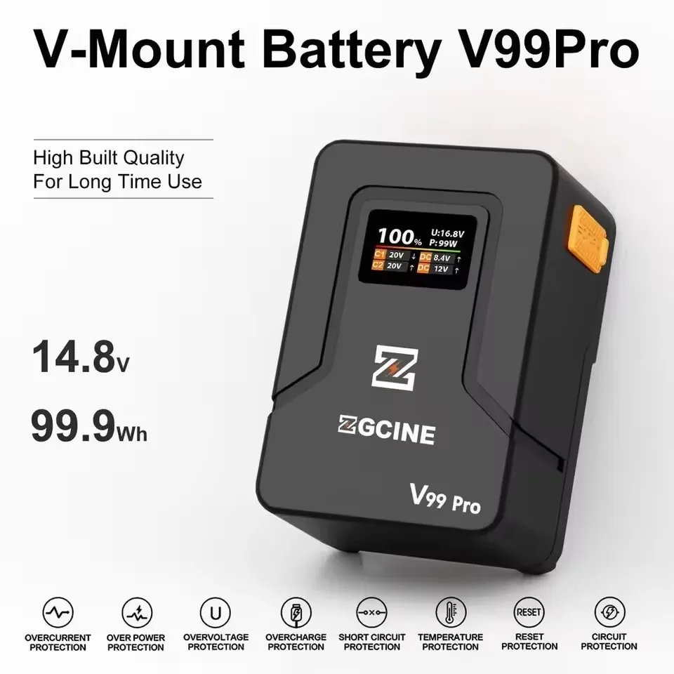 

ZGCINE ZG-V99Pro V Mount Battery V-Lock lithium battery for for cameras smartphones laptops