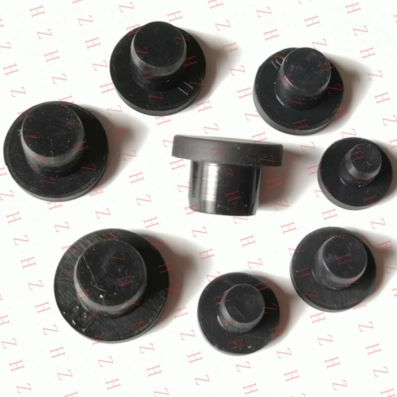 U+ Blak Tampas de Vedação Redondas de Borracha de Silicone para Acabamento, Inserções e Protetores 2.6~14mm (Pedido mínimo 10 peças)