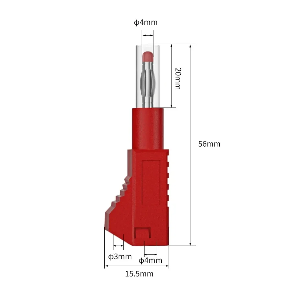 Conectores de cables de prueba de montaje de bricolaje, soldadura apilable retráctil de seguridad, enchufe Banana, 4MM