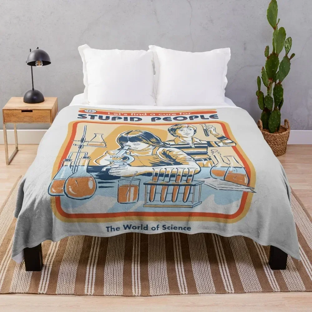 

A Cure For Stupid People Throw Blanket Baby Summer Decorative Beds warm winter Blankets