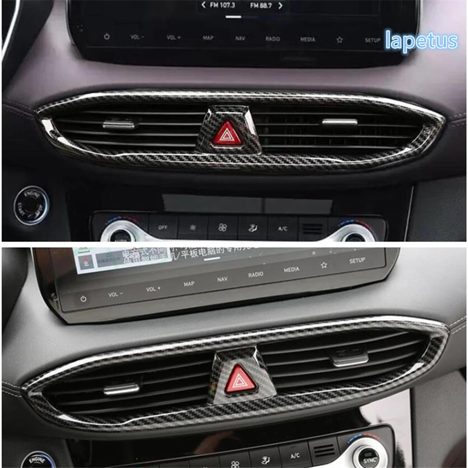Front Head Light Lamp Switch Button / Air Conditioner Vent AC Outlet Cover Trim For Hyundai Santa Fe 2019 - 2023 Accessories