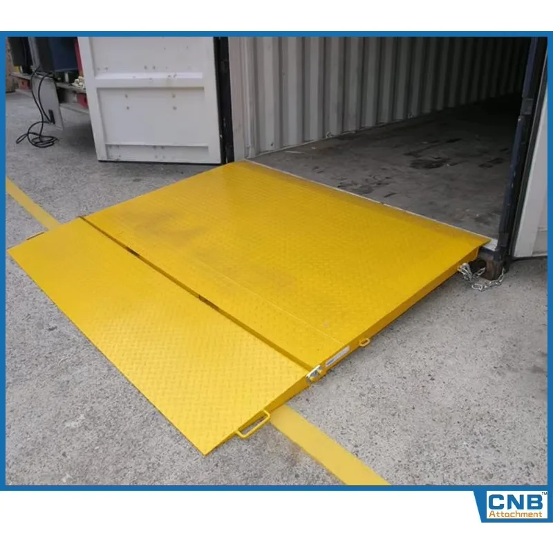 Forklift Container Ramps Used For Full Load Capacity When On Slightly Uneven Ground