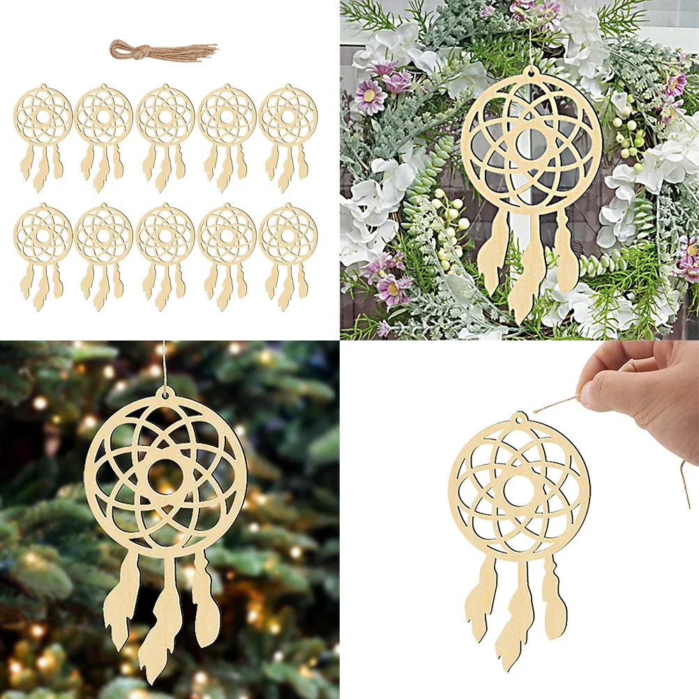 

20Pcs Creative Dream Catcher Hanging Decor for Home Interior Wall Ornament DIY Craft Pendant Beige First Design