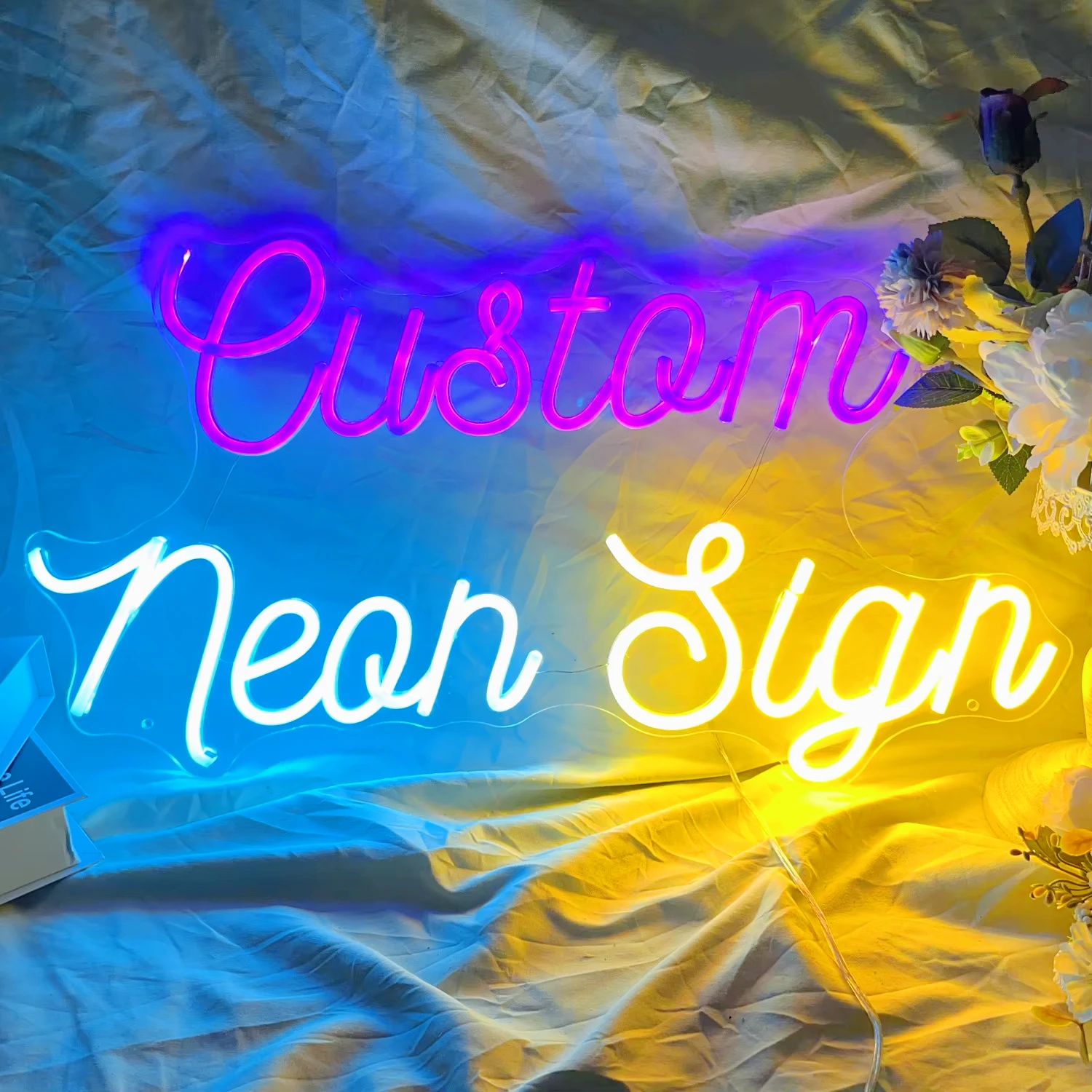 

Custom Neon Sign Baby Birthday Party Gift Kid Room Home Bedroom Neon Wall Decor Led Light Letters Wedding Decoration Supplies