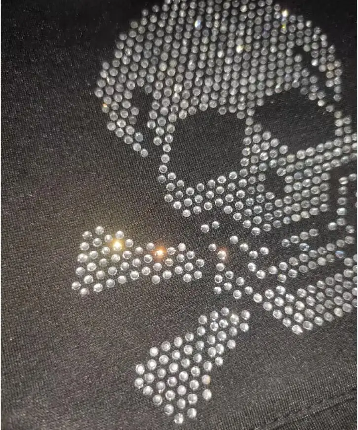 Stylish Men Denim Shorts jean Embellished With Glittering Rhinestones skull design