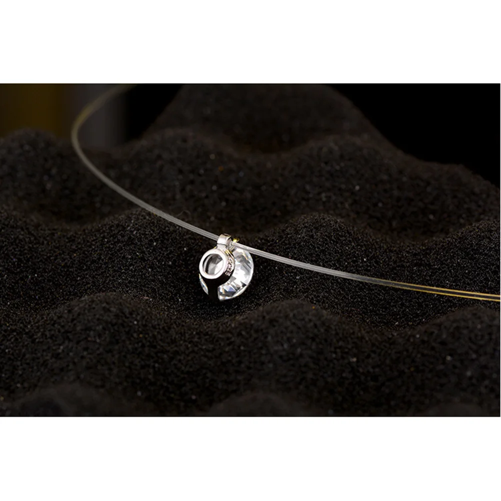 

Zircon Necklace for Women Pendant Choker Adjustable Length Shiny Elegant Design Quality Material Comfortable Less Sensitive Home